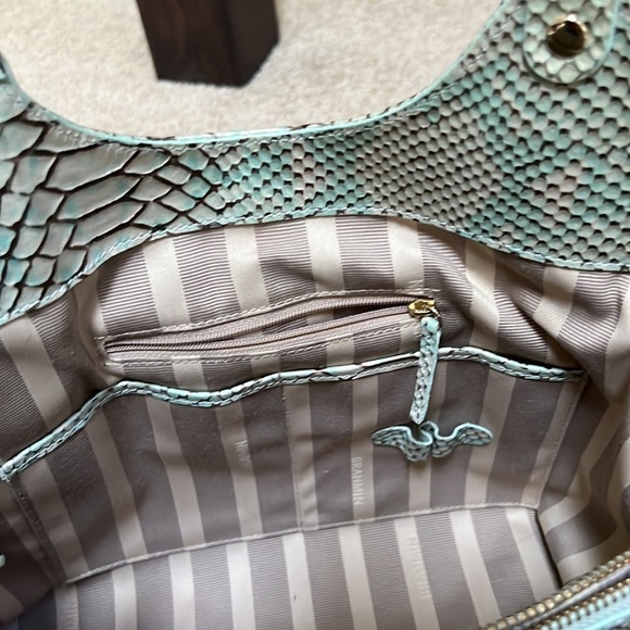 BRAHMIN Elise Opal green Seville collection croc embossed leather bag - Picture 10 of 15